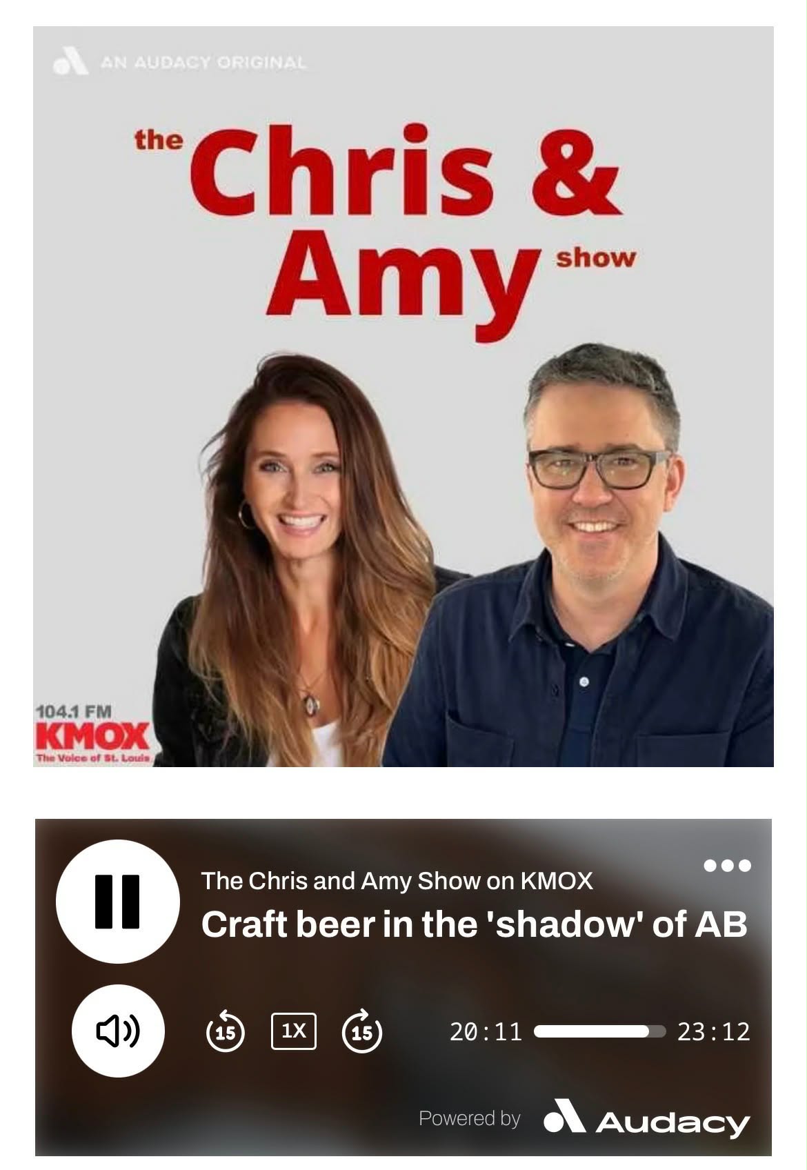 The Chris and Amy Show on KMOX - Craft beer in the 'shadow' of AB